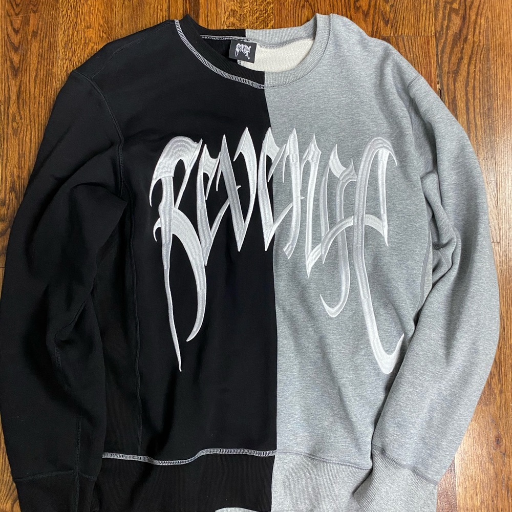 Revenge Heavyweight Terry Split Logo Crewneck
